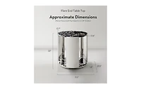 Z Gallerie 1 piece polished stainless steel base Flare End Table