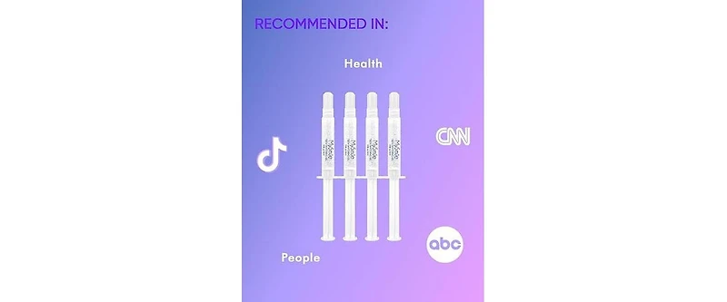 MySmile 4Pcs 35% Non-Sensitive Teeth Whitening Gel Refill Pack Kit for Whitening Teeth, Mint Flavor Teeth Whitener (Not Include Led Mouth Tray)