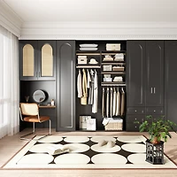 Lovmor Wood Shelf Medium Double Hanging Closet Unit