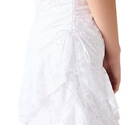 Steve Madden Women's Lorene Collarless Fit-and-Flare Dress