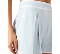 Steve Madden Women's Fable Tipped Pleated Shorts