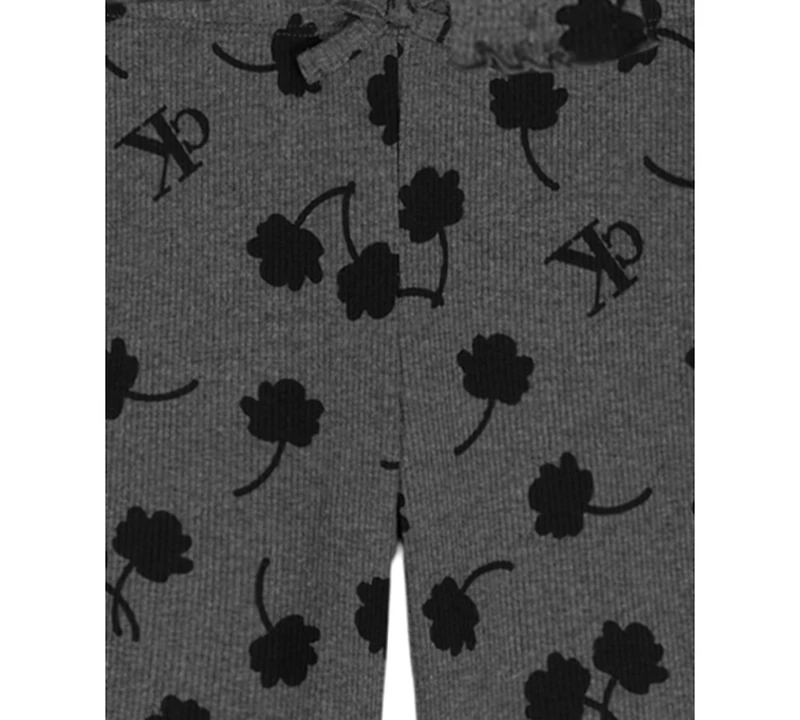 Calvin Klein Girls 4-6X Long-Sleeve Top and Pants, 2-Piece Set