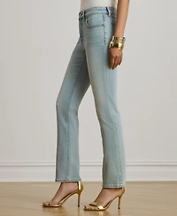 Lauren Ralph Women's Mid-Rise Straight Ankle Jeans