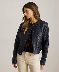 Lauren Ralph Women's Diamond-Quilted Cropped Jacket