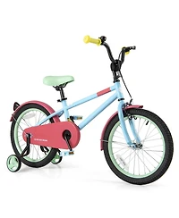 Sugift 18 Inch Kids Bike with Adjustable Handlebar and Saddle Blue