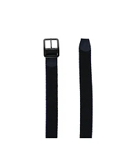 Trafalgar Men's Arturo Black and Blue Striped Reversible Braided Casual Golf Belt