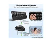 Risokeys Wireless Keyboard And Mouse Combo- Level Dpi Adjustable Wireless Mouse, Os Desktop Laptop, Black