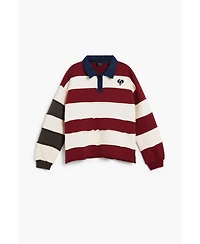 Desigual Boys's Long Sleeve Striped Polo
