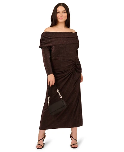 Adrianna Plus Off-The-Shoulder Cocktail Dress
