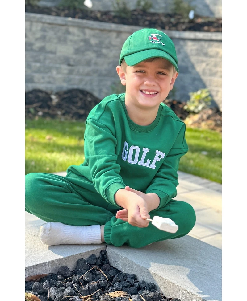 Bits & Bows Boys Little/Big Santa Golf Cart Baseball Hat