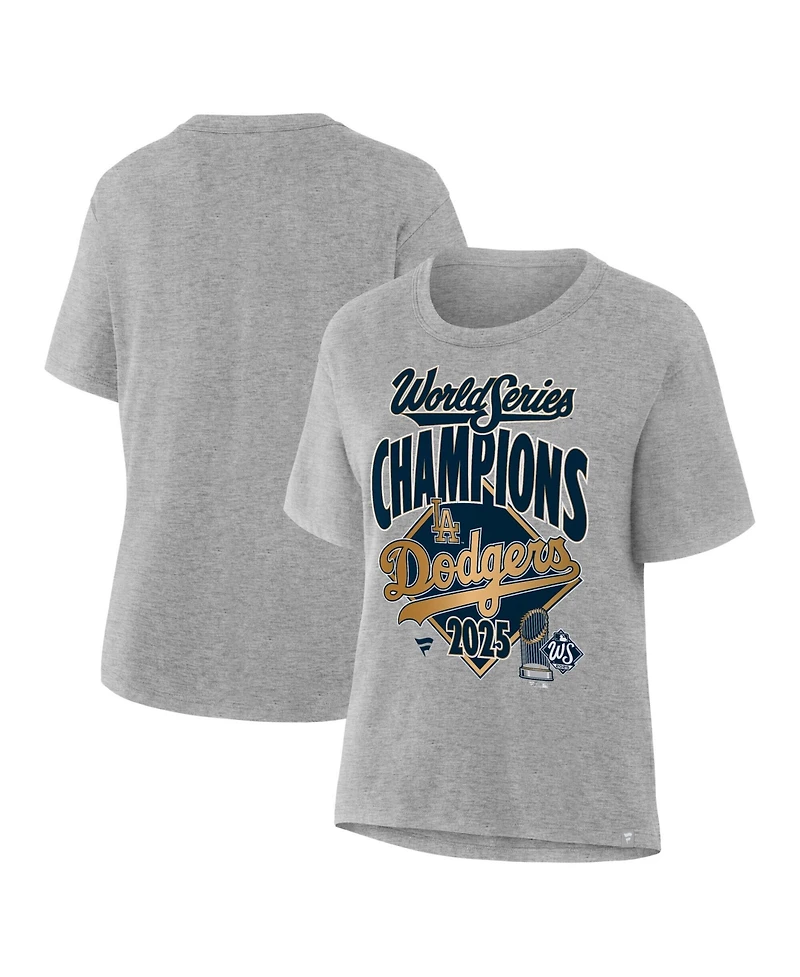Fanatics Women's Steel Los Angeles Dodgers 2025 World Series Champions Locker Room T-Shirt