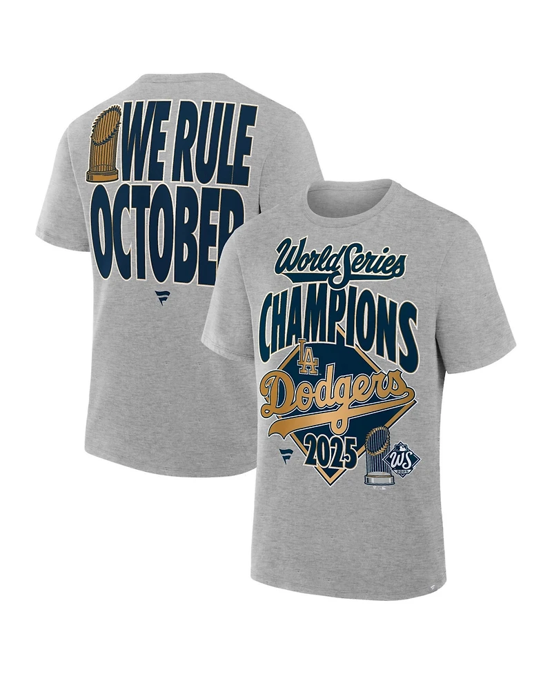 Fanatics Men's Steel Los Angeles Dodgers 2025 World Series Champions Locker Room Authentic T-Shirt