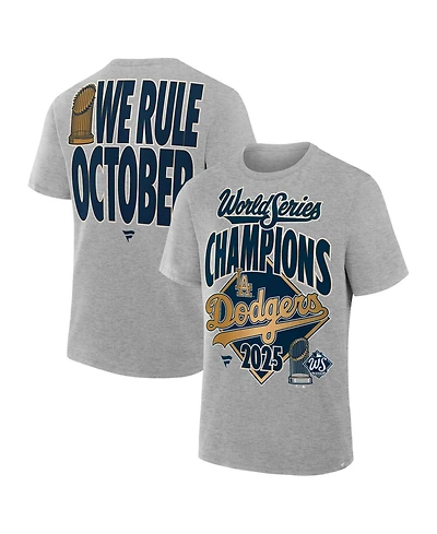 Fanatics Men's Steel Los Angeles Dodgers 2025 World Series Champions Locker Room Authentic T-Shirt