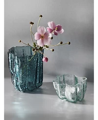 Kosta Boda 4.8" Circular Crystal Glass Crackle Vase