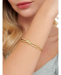 Devata Love Knot Bangle Bracelet in Gold Plated Sterling Silver