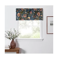 Ellis Curtain Regency Straight 3" Rod Pocket Valances for Windows 50" x 15" Navy