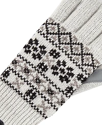 Isotoner Women's Nordic Fair Isle Knit Touchscreen Gloves