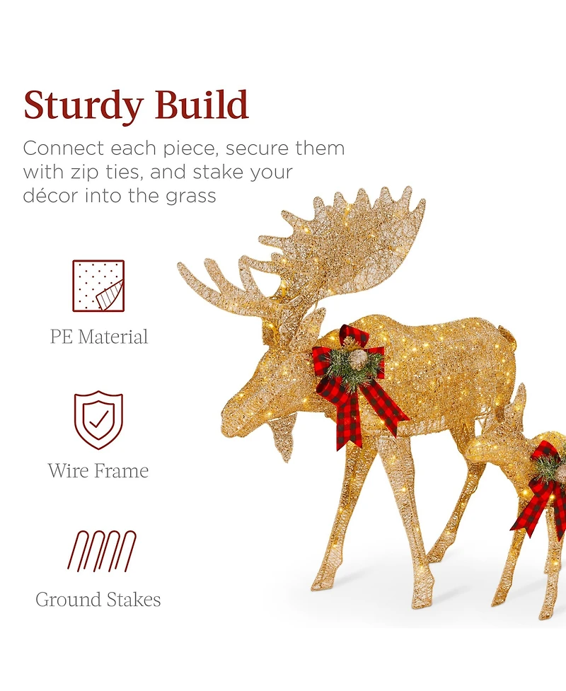 Best Choice Products 2-Piece Moose Lighted