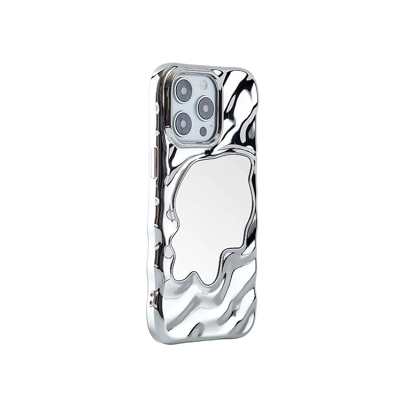 Auramma Silver Mirror iPhone 15 Pro Case