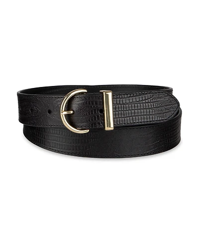 Cole Haan Women's Lizard-Texture Leather Dress Belt