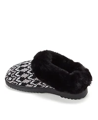 Dearfoams Women's Hannah Festive Knit Clog House Shoe Slipper