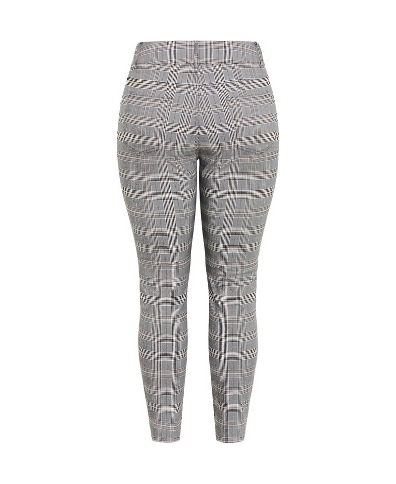 City Chic Women's Plus Bengaline Check Pant