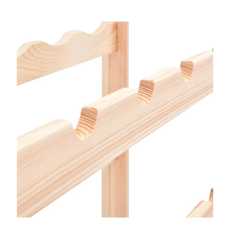 vidaXL Wine Rack for 77 Bottles Pinewood