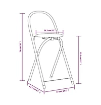 Five Piece Folding Dining Set Mdf Black