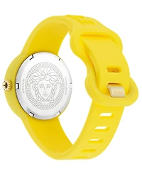 Versace Kids Medusa Pop Yellow Silicone Strap Watch, 32mm