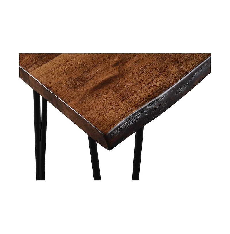 Jofran Nature's Edge Solid Acacia Four Piece 72" Counter Height Dining Set