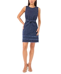 CeCe Women's Self Tie Belt Denim Dress