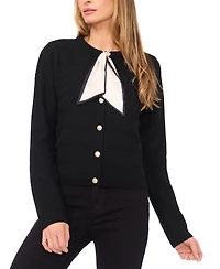 CeCe Women's Tie Scarf Long-Sleeve Cardigan Sweater