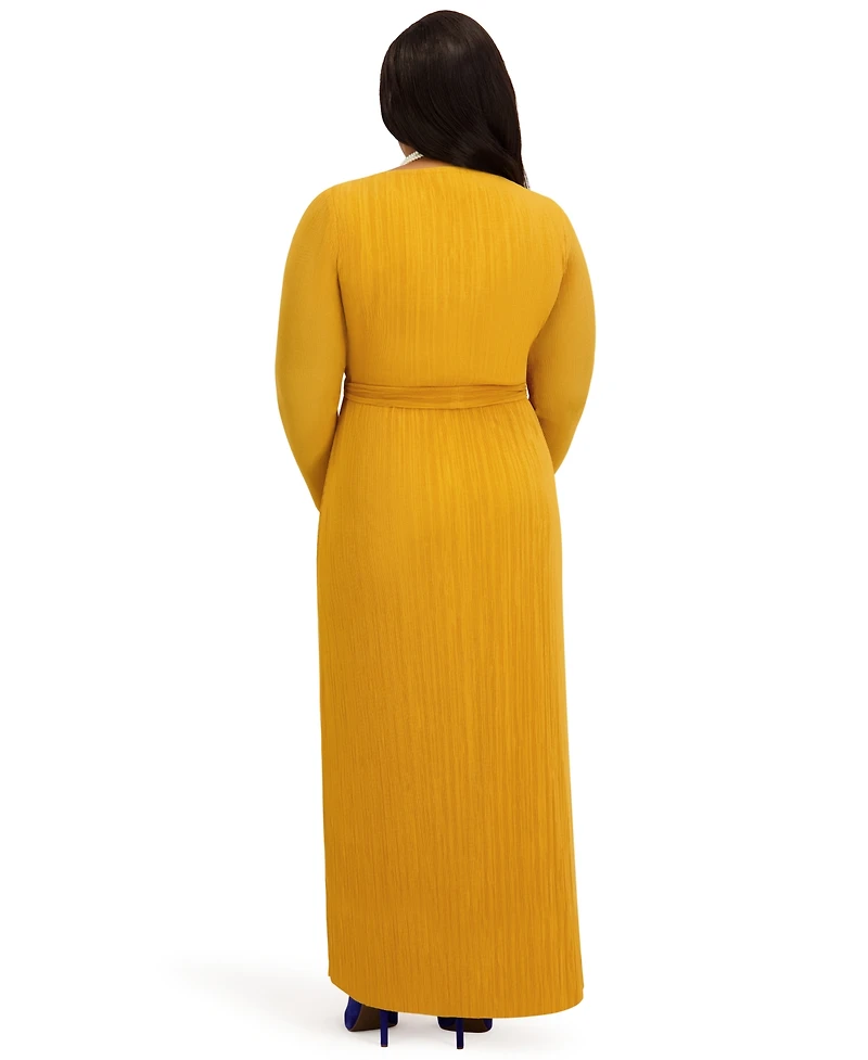 Kasper Women's V-Neck Long-Sleeve Dress