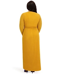 Kasper Women's V-Neck Long-Sleeve Dress