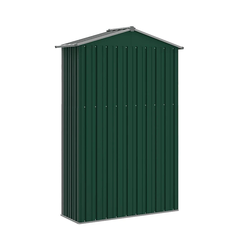 vidaXL Garden Shed Green Galvanized steel, plastic Standard Garden Shed