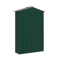 vidaXL Garden Shed Green Galvanized steel, plastic Standard Garden Shed