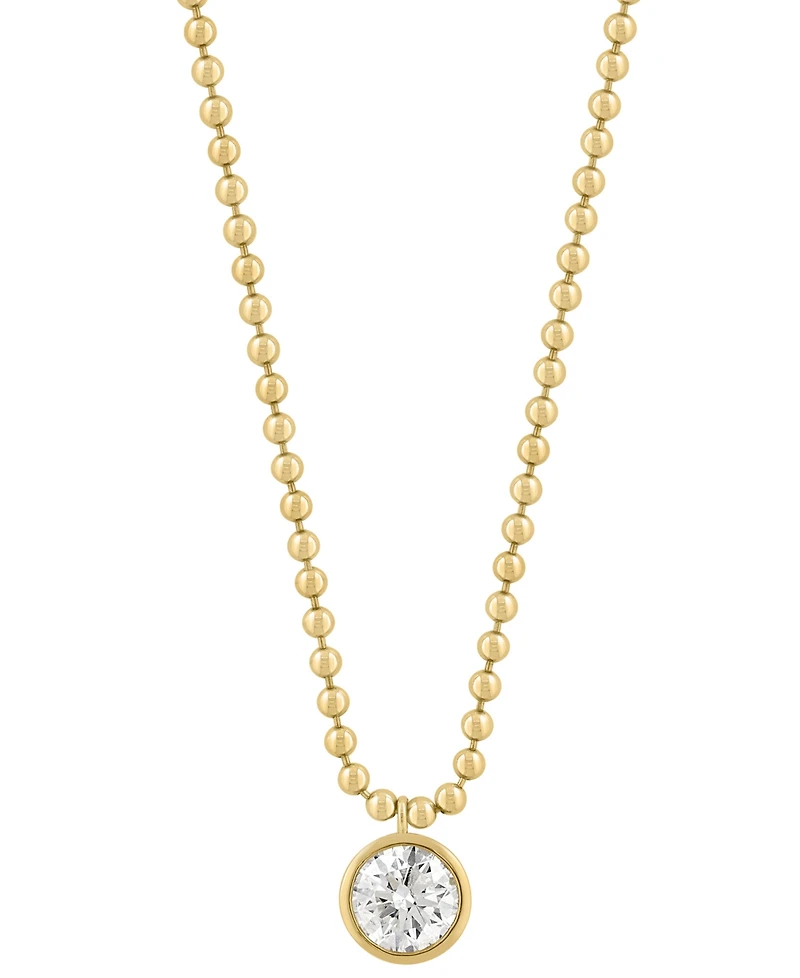 Effy Collection Certified Lab Grown Diamond Necklace (1 ct. t.w.) in 14k Yellow Gold