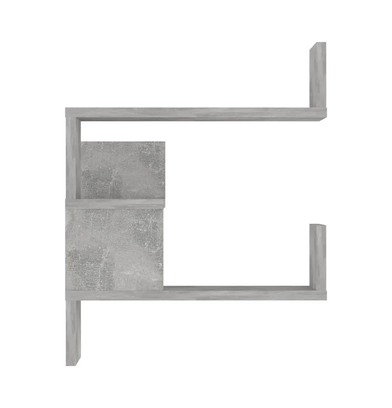 vidaXL Wall Corner Shelf Concrete Gray 15.7"x15.7"x19.7" Engineered Wood