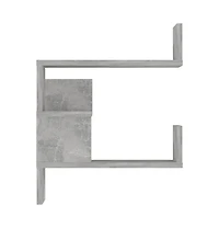 vidaXL Wall Corner Shelf Concrete Gray 15.7"x15.7"x19.7" Engineered Wood