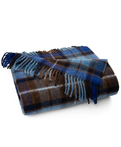Prince of Scots Highland Tweeds Shetland Lambswool Throw, 55 " x 72"