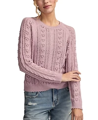 Lucky Brand Women's Pointelle Crewneck Sweater