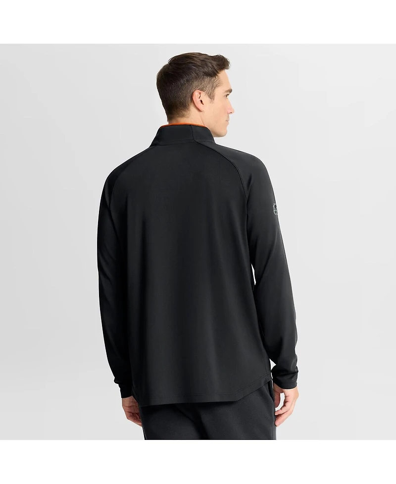 Fanatics Men's Black Philadelphia Flyers Authentic Pro Rink Training Quarter-Zip Pullover Hoodie