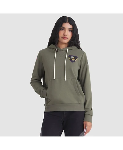 Nike Women's Olive Minnesota Vikings 2025 Salute to Service Sideline Standard Issue Dri-fit Hoodie