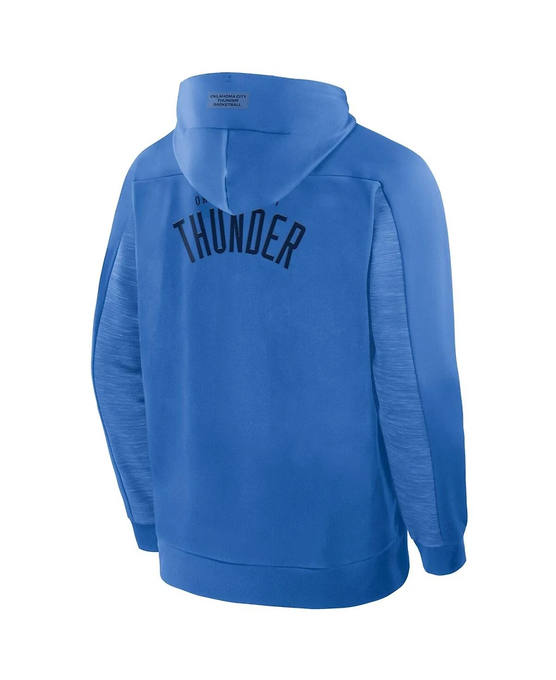 Fanatics Men's Blue Oklahoma City Thunder Back Door Cut Play Defender Full-Zip Hoodie