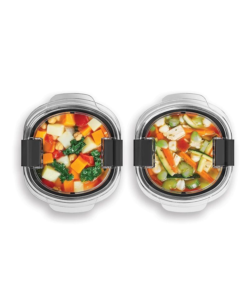 Rubbermaid Brilliance 3.47-Cup Round Leak Proof Food Storage Containers, 2-Pack