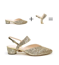 Alterre Women's Gatsby Glitter Elsie Customizable V Slide