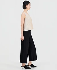 Eileen Fisher Women's Cotton Terry Wide Ankle Pants