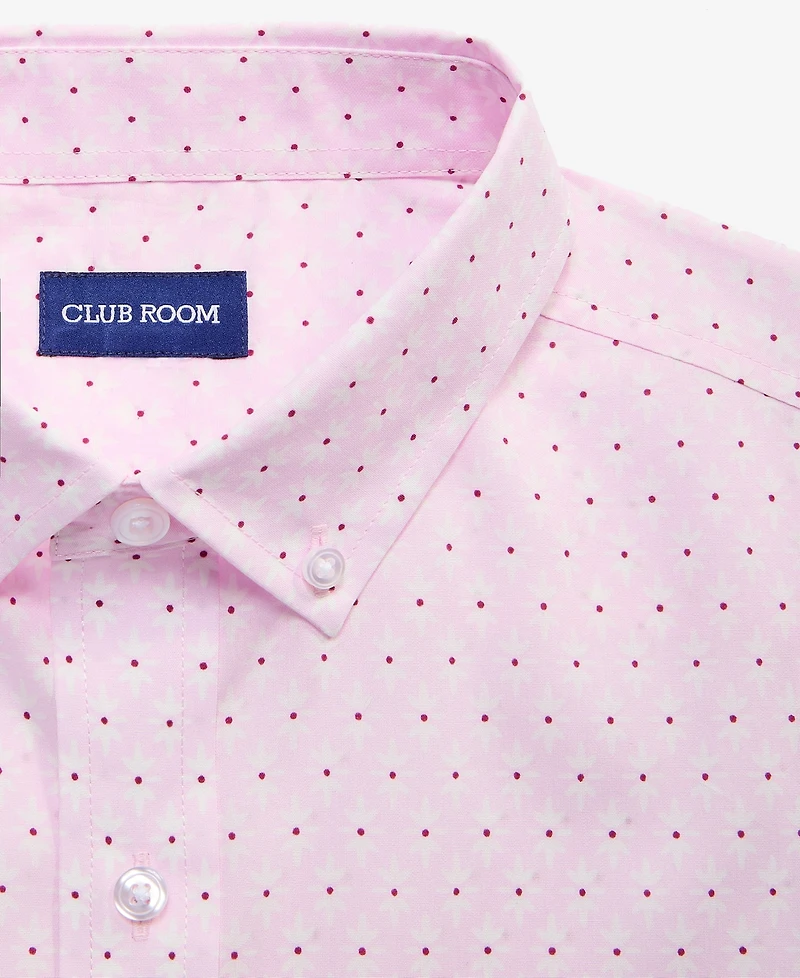 Club Room Men's Allday Foulard Poplin Short-Sleeve Shirt, Macy's Exclusive