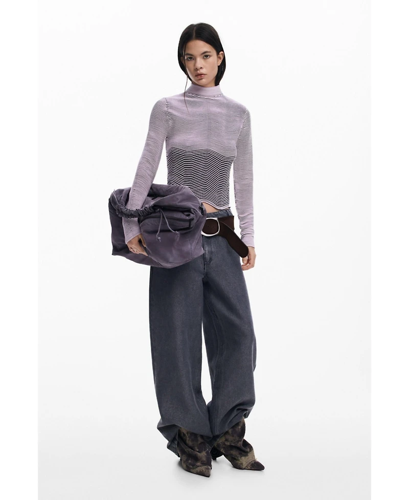 Desigual Women's Striped textured sweater