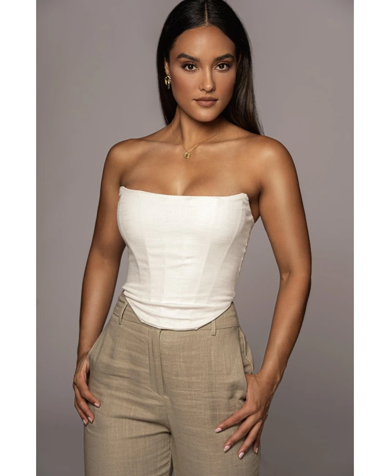 Jluxlabel Women's Fenix Reversible Linen Corset